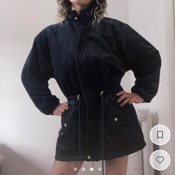 Vintage Velvet Green Jacket - Picture 3 of 4